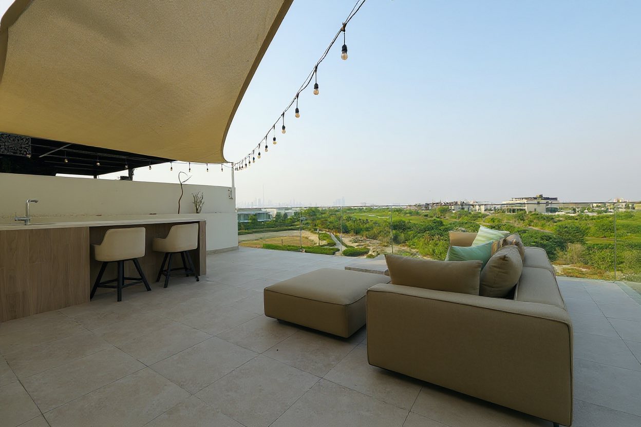 Reel still — enhanced terrace scene