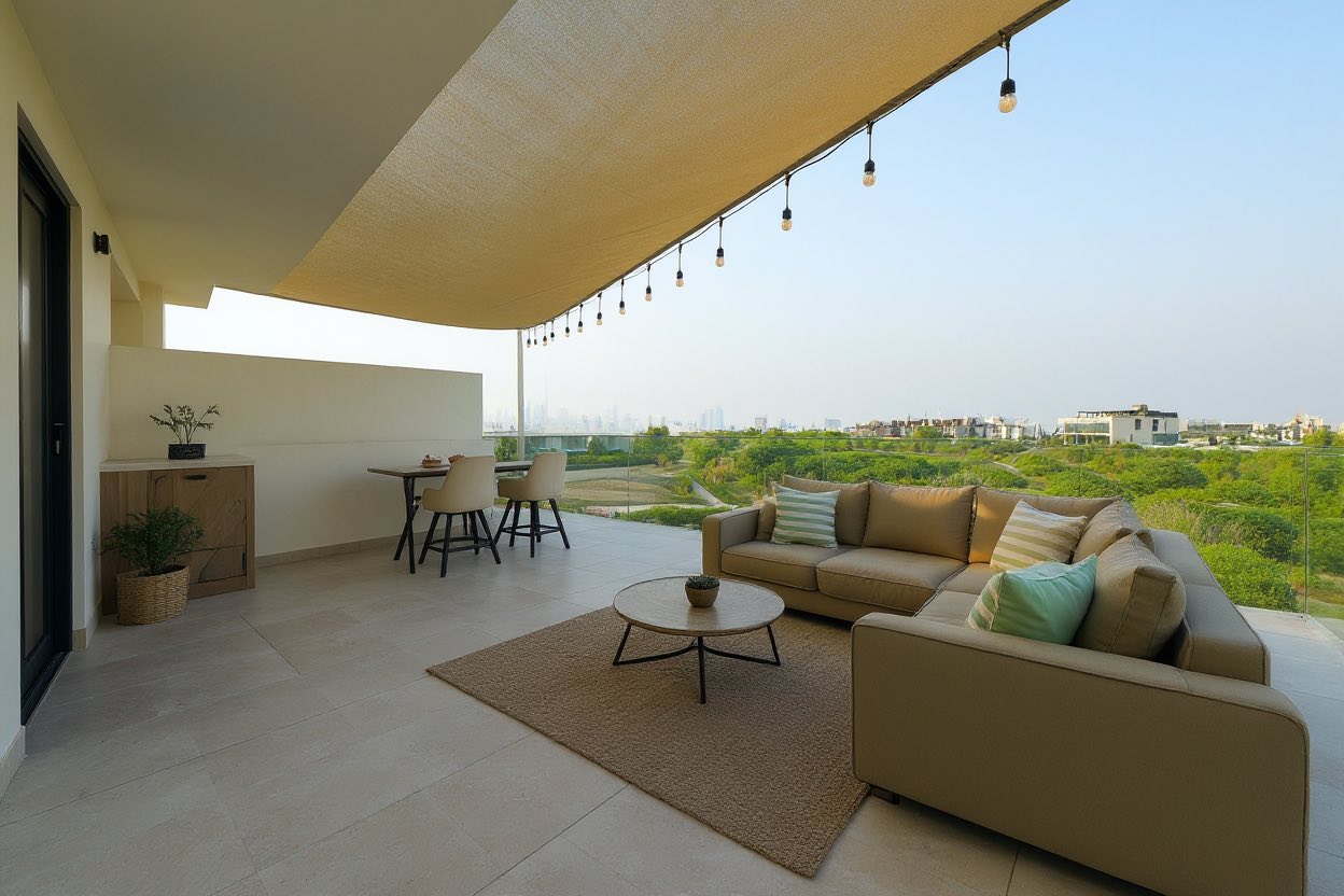 Terrace before enhancement